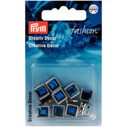 Prym Square Metal Studs  Blue - per pack of 20