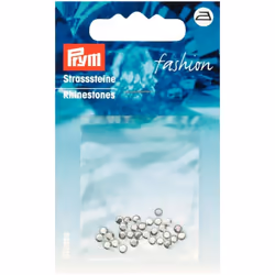 Prym Round Diamantes  Silver - per pack of 30