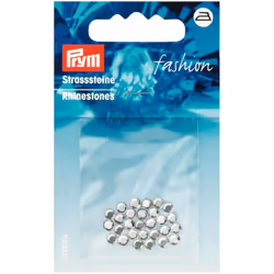 Prym Round Diamantes  Silver - per pack of 28