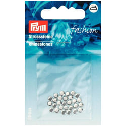 Prym Round Diamantes  Silver - per pack of 28