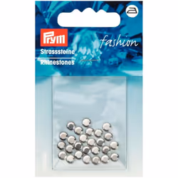 Prym Round Diamantes Silver - per pack of 26