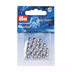 Prym Round Diamantes  Silver - per pack of 24