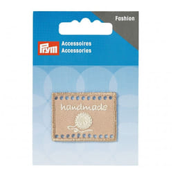 Prym Handmade Label Patch  Brown - per pack