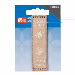 Prym Handmade Label Patch  Brown - per pack
