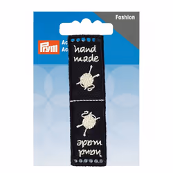 Prym Handmade Label Patch  Black - per pack