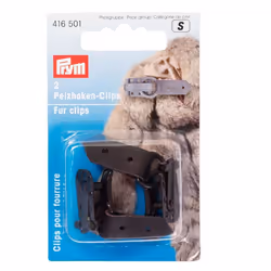Prym Fur Hook Clips Brown - per pack of 2