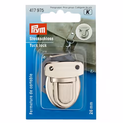 Prym Tuck Lock Bag Fastener Silver - per pack