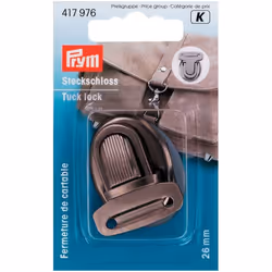 Prym Tuck Lock Bag Fastener Antique Silver - per pack