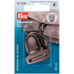 Prym Tuck Lock Bag Fastener  Antique Silver - per pack