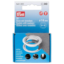 Prym Eyelets and washers, 14.0 mm, silver-coloured