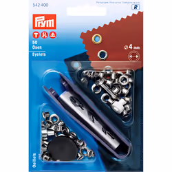 Prym Brass Eyelets  Silver  4 mm