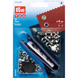 Prym Brass Eyelets  Silver  4 mm
