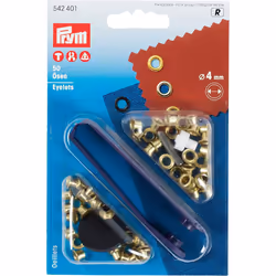 Prym Eyelets, gold, Metal, 9.3 x 5.7 x 0.7 cm