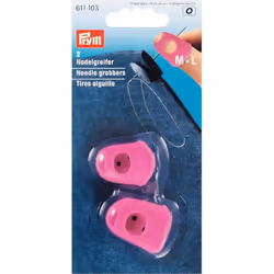Prym Pink Silicone Needle Grabbers M + L (2pc), 14 x 7 x 2 cm