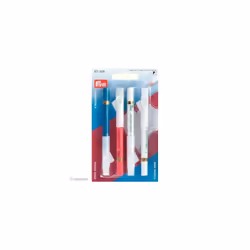 Prym 4-Piece Chalk Pencils Plus Brush, White/Pink/Blue