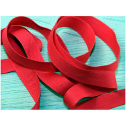 Prym 15mm Strong Cotton Herringbone Tape Red - per metre