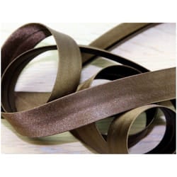 Prym 20mm Duchesse Satin Bias Binding Tape Medium Brown - per metre