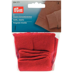 Prym Knitted Cuff Ribbing Red - per pack of 2