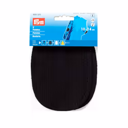Prym Patches Cord for Ironing/Sewing on 14x10 cm Black Cotton 14 x 10 cm