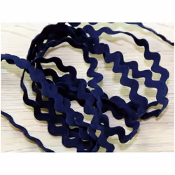 Prym 11mm Ric Rac Trim Navy Blue - per metre