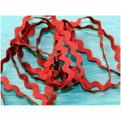 Prym 11mm Ric Rac Trim Red - per metre