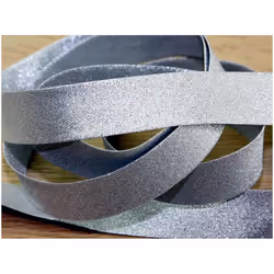 Prym 20mm Lurex Bias Binding Tape Silver - per metre