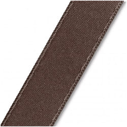 Prym 15mm Satin Ribbon - Dark Brown - per metre
