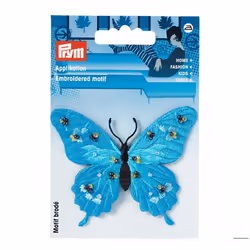 Prym Butterfly Patch Motif  Turquoise - each