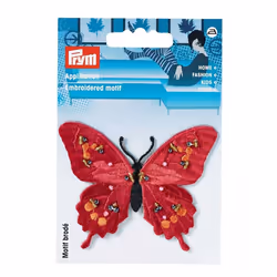 Prym Butterfly Patch Motif Red - each