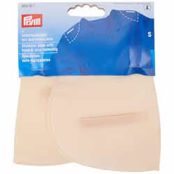 Prym Shoulder Pads Set-in with Hook and Loop Fastening Flesh S  S 125 x 100 x 12 mm  Haut  2 Stck  Beige  2 Count