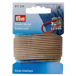 Prym 2.5mm Round Elastic Cord Beige - per pack