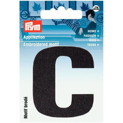 Prym Alphabet Letter Patch Motif  Letter C - Black - each