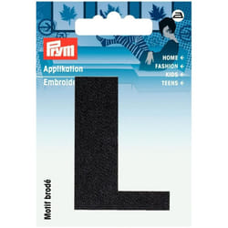 Prym Alphabet Letter Patch Motif  Letter L - Black - each