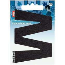 Prym Alphabet Letter Patch Motif  Letter W - Black - each