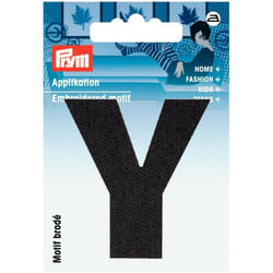 Prym Alphabet Letter Patch Motif  Letter Y - Black - each