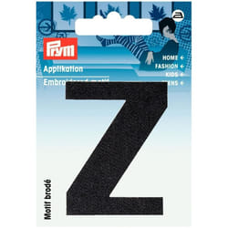 Prym Alphabet Letter Patch Motif  Letter Z - Black - each