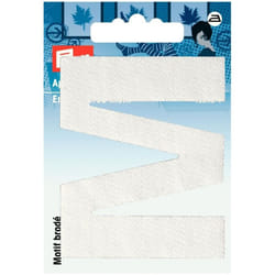 Prym Alphabet Letter Patch Motif  Letter M - White - each