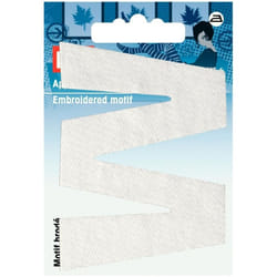 Prym Alphabet Letter Patch Motif  Letter W - White - each