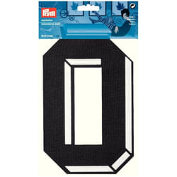 Prym Number Patch Motif  Large Number 0 - Black - each