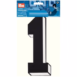 Prym Number Patch Motif Large Number 1 - Black - each