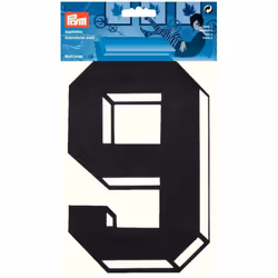 Prym Number Patch Motif Large Number 9 - Black - each