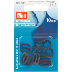 Prym Bra Strap Accessories  Black - per pack of 10
