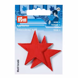 Prym Star Patch Motif  Red - per pack of 2