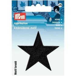 Prym Star Patch Motif  Black - per pack of 2