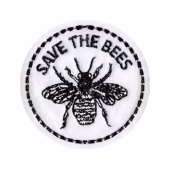 Prym Recycled Plastic Patch Motif Save The Bees - each