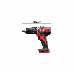 Milwaukee M18BPD-0 Cordless Hammer Drill, 18 V, Red
