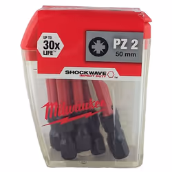 Milwaukee Shockwave 10 x PZ2 50mm Screwdriver Bits 4932430866