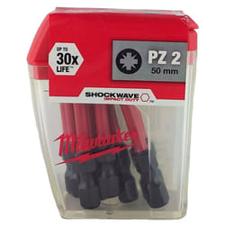 Milwaukee Shockwave 10 x PZ2 50mm Screwdriver Bits 4932430866