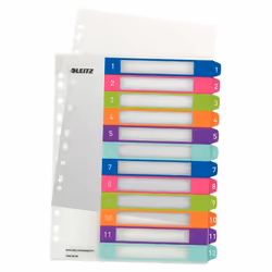 Esselte 1244-00-00 Numeric tab index Polypropylene (PP) Multicolour