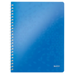 Leitz WOW Notebook A4 squared, wirebound with PP cover